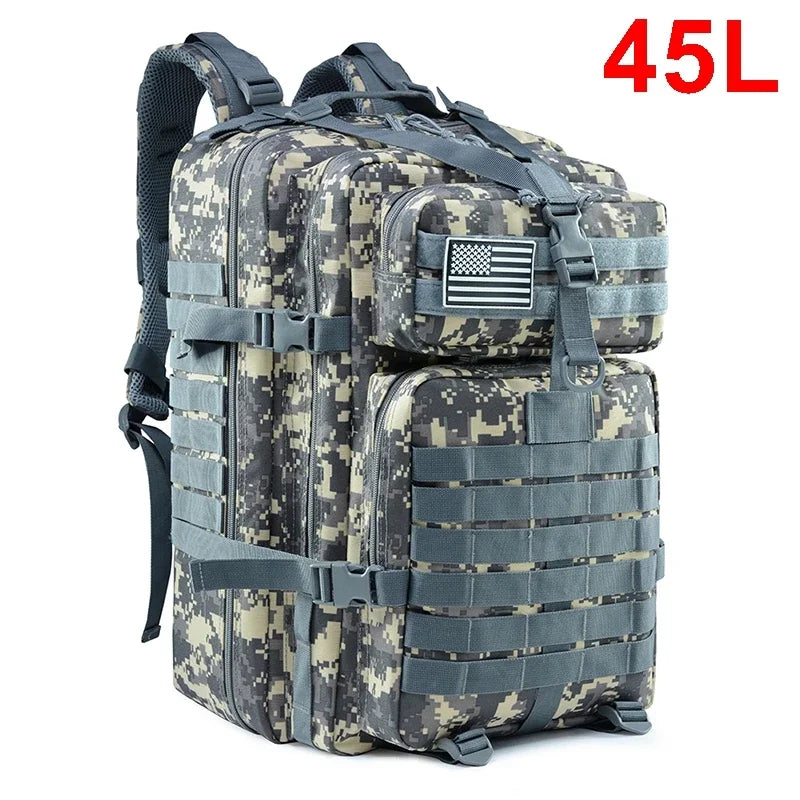 30/45L Man Tactical Backpacks HkingTraveling Bags Survival Outdoor 3P Assault Pack EDC Molle Pack For Trekking Hunting Bag