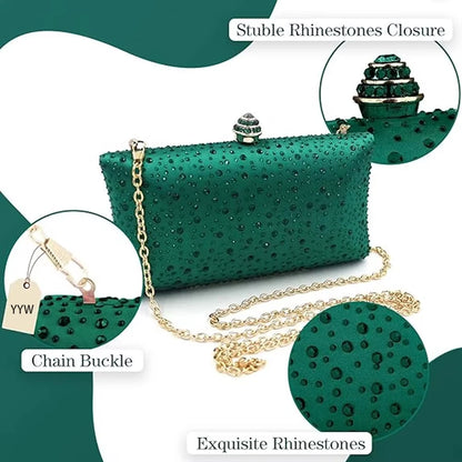 Fashion Luxury Women Clutch Bag With Rhinestone Exquisite Design For Women Party Wedding Shoulder Bag Handbag Evening Bag