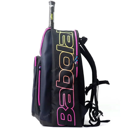 2024 Babolat Pure Aero Rafa Tennis Backpack Large Capacity Sports Bag Holds Up To 2 Tennis Racquets For Women Men