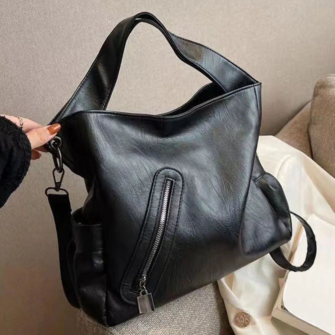 2025 new women's large capacity tote bag, handbag, shoulder bag, cross-body bag, PU business bag, college student's book bag