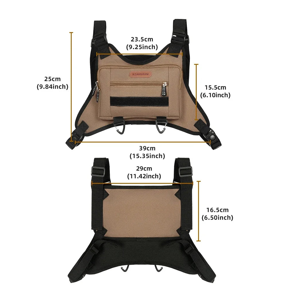 Sports Chest Bag Running Vest Bag Multi-Pockets Fashion Sport Backpack Adjustable Strap Travel Vest Backpack for Running Travel