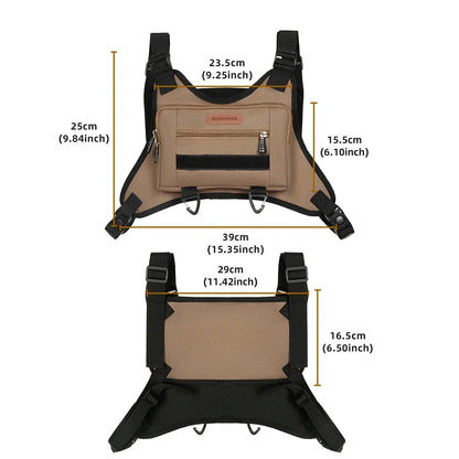 Sports Chest Bag Running Vest Bag Multi-Pockets Fashion Sport Backpack Adjustable Strap Travel Vest Backpack for Running Travel