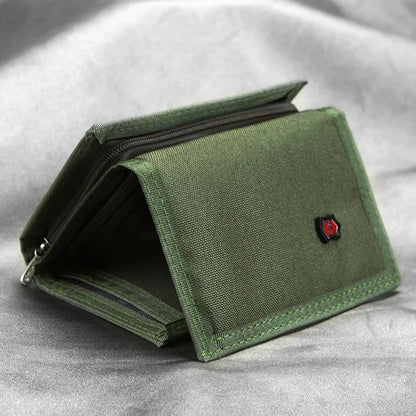 Men'S 5 Colors Coin Purse Canvas Wallet Solid Color Fashion Slim Multifunctional Classic Portable Card Holder