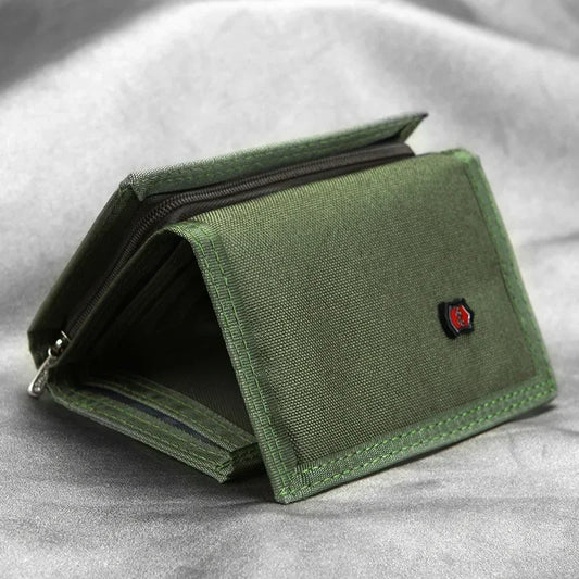 Men'S 5 Colors Coin Purse Canvas Wallet Solid Color Fashion Slim Multifunctional Classic Portable Card Holder