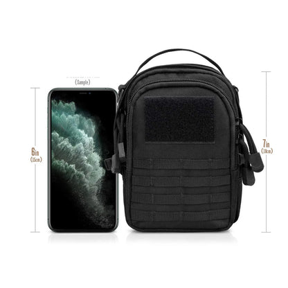 Tactical Molle Pouch Small, EDC Utility Tool Pouches  Compact Multi-Purpose Waist Bag, Mini Design of 3-Day Assault Backpack