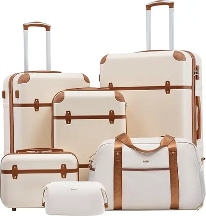 Coolife Luggage Set 3 Piece Suitcase Set Carry On Luggage PC Hardside Luggage TSA Lock Spinner Wheels Telescopic Handle