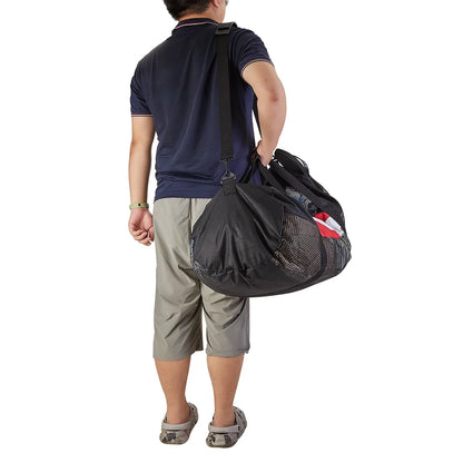 Extra Large Swimming Beach Storage Bag Portable Scuba Diving Mesh Tote with Adjustable Shoulder Strap for Travel Gym Workout