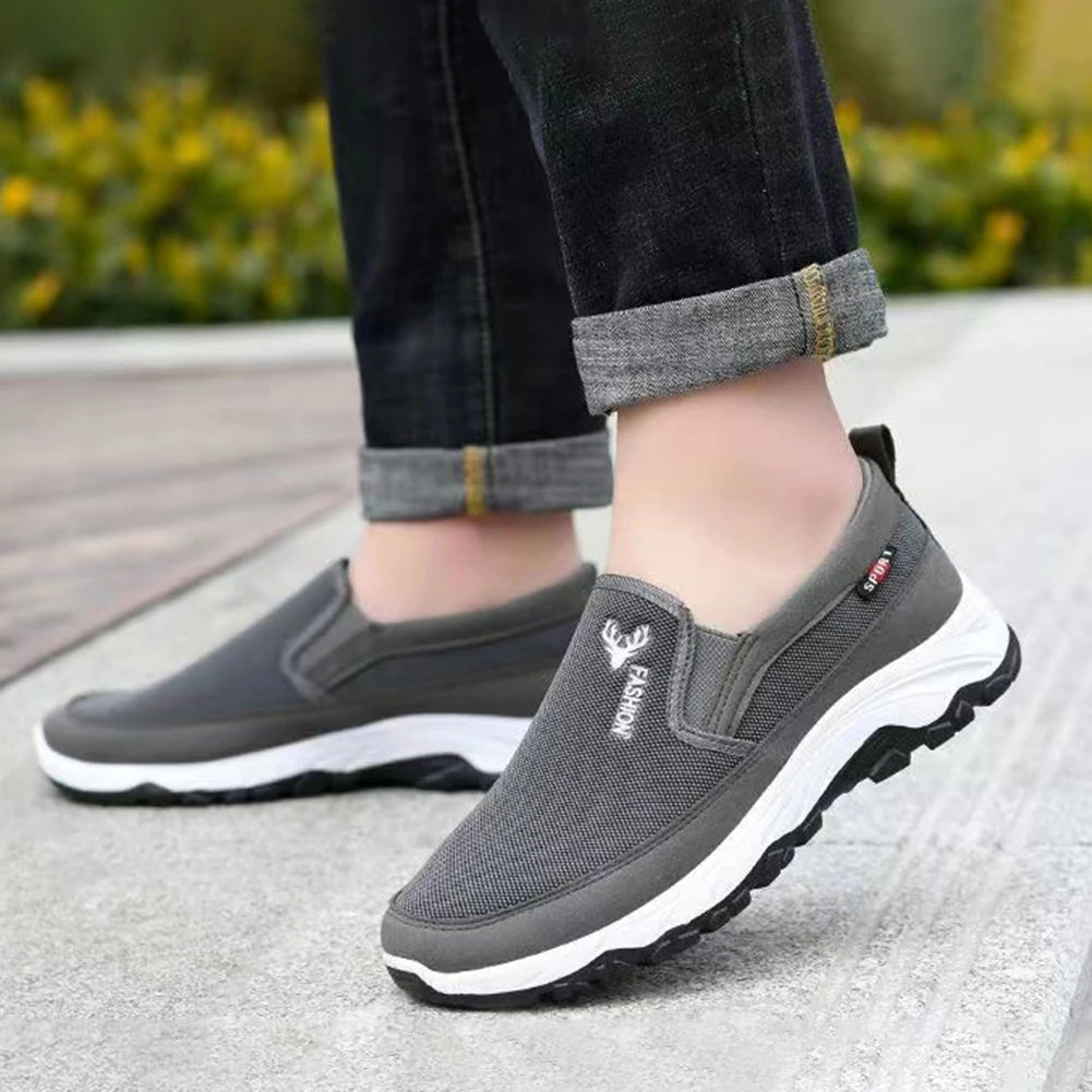 Men Penny Boat Shoes Sports Shoes Breathable Orthopedic Travel Plimsolls Slip On Non-Slip for Outdoor Activity Hiking Walking