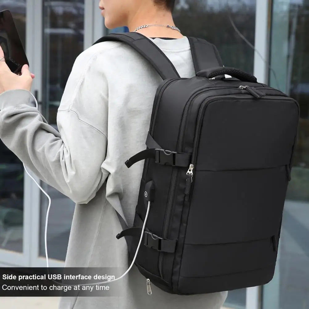 Backpack Briefcase Capacity Travel Backpack for Women Men with Multi Pockets Waterproof College Bag for Hiking Business Flight