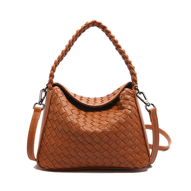 2025 Woven Crossbody Bag Large Capacity Women Boho Shoulder Purse Casual Tote