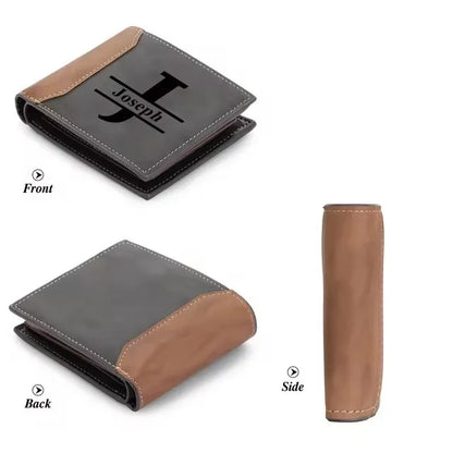 Anniversary Birthday Gifts for Men Gift Custom Name Picture Card Holder Wallet for Husband Father's Day Bifold Wallet