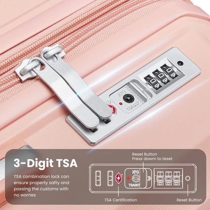 4 Piece Luggage Set Hard Shell Expandable Suitcases with Spinner Wheels TSA Lock Travel Suitcase Rolling Luggage 14/20/24/28Inch