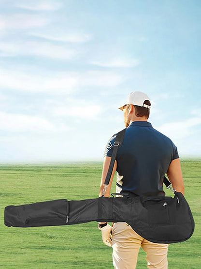 Golf Sunday Bag Foldable Mini Golf Bag Waterproof Golf Club Travel Bag Golf Travel Case for 8-10 Golf Clubs