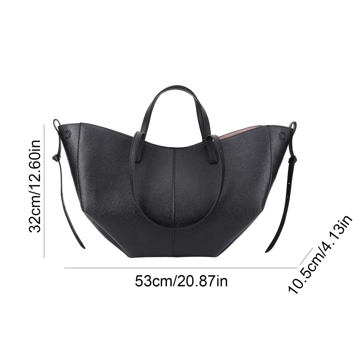 Ladies Large Capacity Underarm Bag Solid Casual Grocery Bag Women PU Leather Chic Shoulder Bag with Purse Commuting Tote Handbag