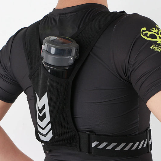 Reflective Hydration Backpack Mesh Breathable Sports Water Bag Lightweight Elastic Women Men Large Capacity for Jogging Fitness