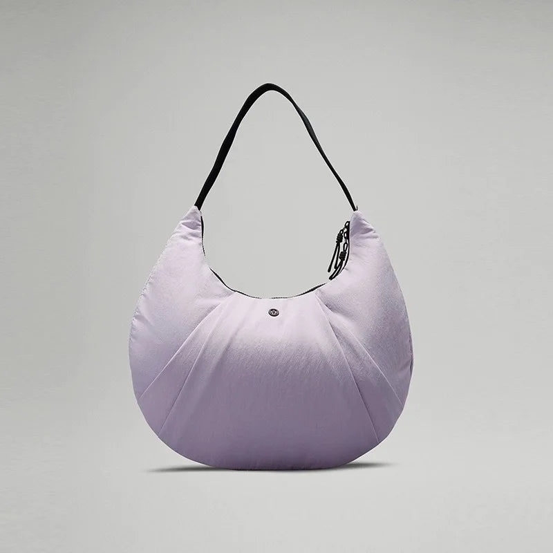 The new LU croissant Waterproof nylon Yoga bag Underarm bag All-matching large capacity dumpling bag Outdoor sports satchel
