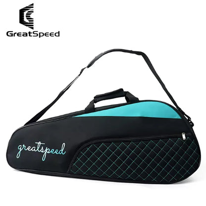 2024 New GREATSPEED 3pcs Tennis Badminton Raquet Sports Bag One Shoulder Pack Men Women Simple Racket Bags