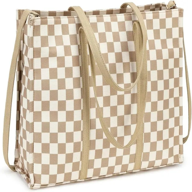 Laptop Tote Bag for Women Work 15.6 inch Canvas Shoulder Bags Computer Messenger Purse Teacher Handbag Office Briefcase