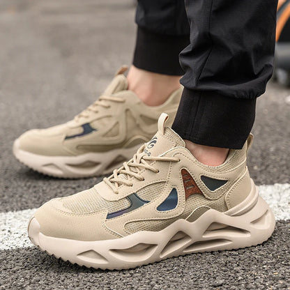 Unisex Work Safety Shoes Steel Toe Cap Light Breathable Sneaker For Men Anti-smash And Anti-puncture Safety Sneakers Shoes