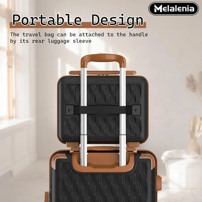 Melalenia Luggage Sets 7 Piece Suitcase Set, Hard Shell Carry on Luggage Travel Suitcases with Spinner Wheels and TSA Lock, Ligh