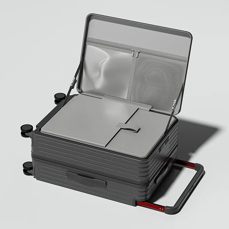 Front Opening Multi-Functional Suitcase Business Wide Trolley Luggage ABS+PC Large-capacity Password Box Travel Trolley Case