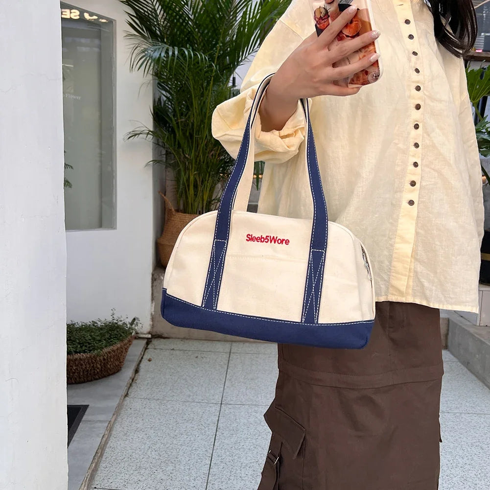 Women Tote Bag Casual Canvas Large Capacity Women Handbags Designer Letters Shoulder Armpit Bags Luxury Big Shopper Girls Gift