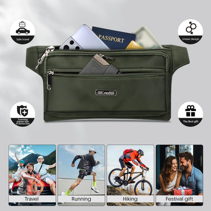 Outdoor Running Hiking Fitness Waist Bag Ultra-thin Mobile Phone Elastic Sports Men Belt Bag Close-fitting Mobile Phone Bags