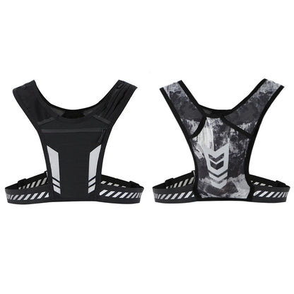 Reflective Running Backpack Mesh Breathable Hydration Backpack Lightweight Elastic Women Men Large Capacity for Outdoor Bicycle