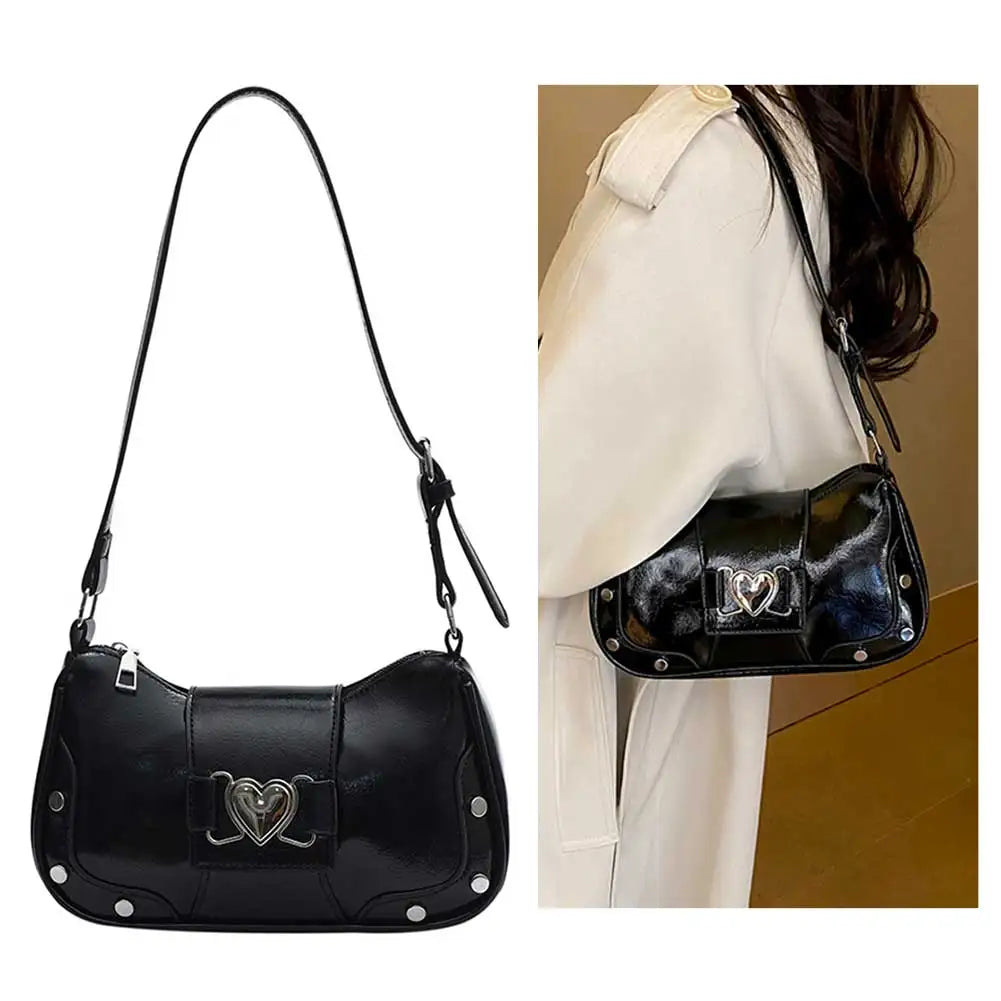 PU Leather Stylish Satchel Bags Waterproof Women Stylish Armpit Bag Large Capacity Y2K Adjustable Strap Travel Bags