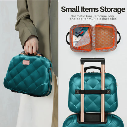 4 Pieces Luggage Sets 14in 20in 25in 29in PP Hard Shell Lightweight Expandable Suitcase Set with Spinner Wheels & TSA Lock