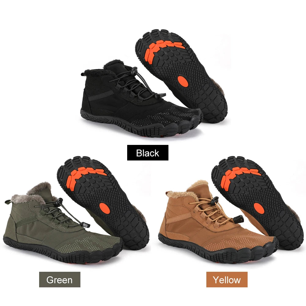 Women Men Outdoor Work Shoes Waterproof Male Snow Boots Warm Ankle Shoes Snow Casual Shoes for Trekking Climbing Working