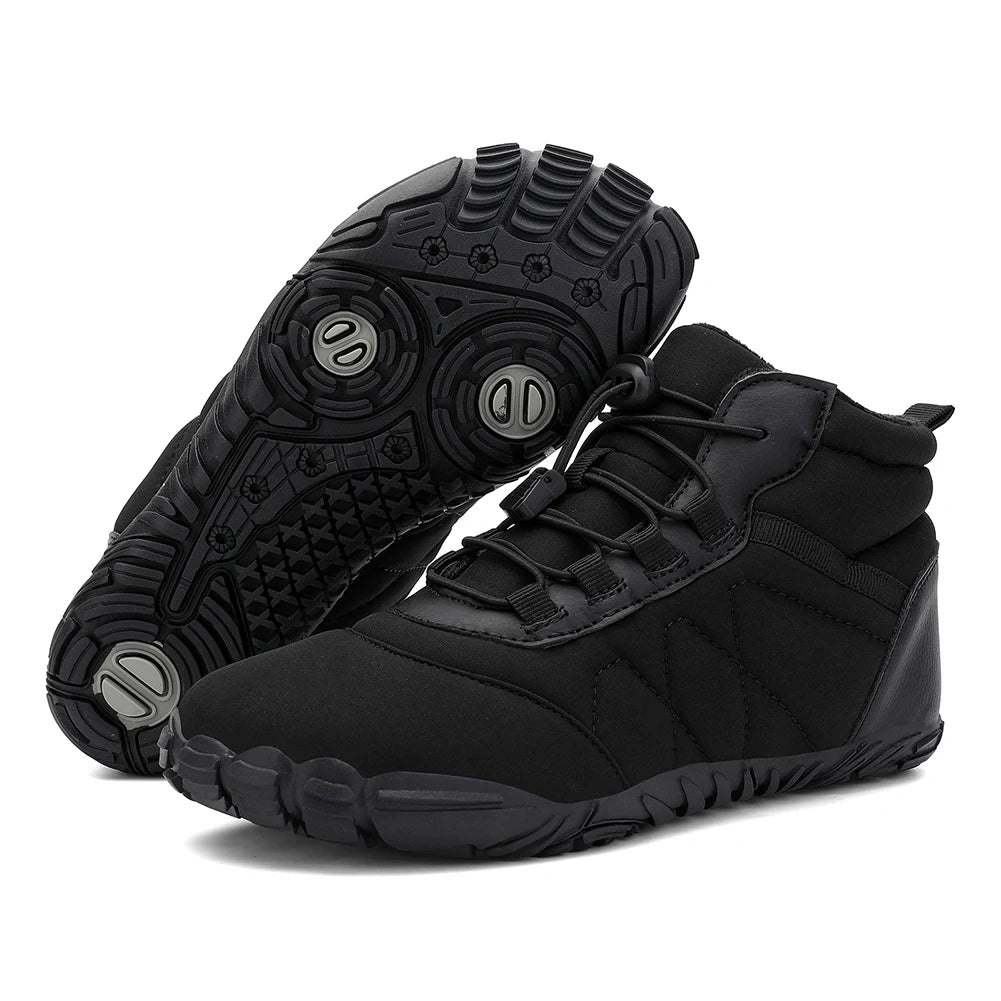 Winter Snow Boots Lightweight Barefoot Shoes Non-Slip Minimalist Barefoot Trainers Casual Ankle Boots for Outdoor Sports