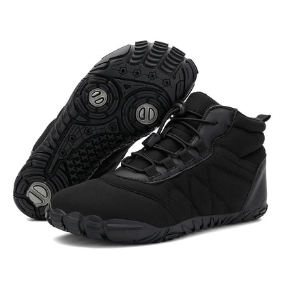 Winter Snow Boots Lightweight Barefoot Shoes Non-Slip Minimalist Barefoot Trainers Casual Ankle Boots for Outdoor Sports