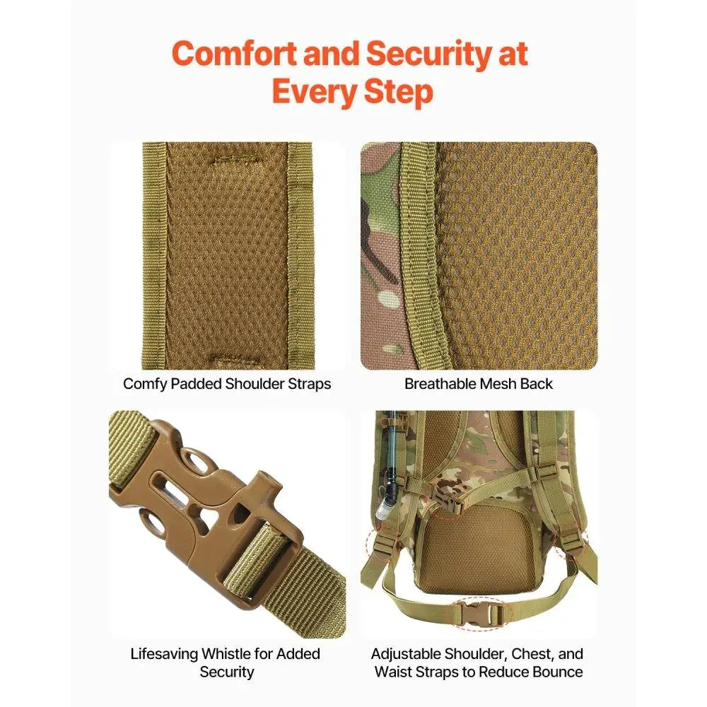 Tactical Outdoor Hydration Backpack 3L Water Bladder Cycling Hiking Running Pack