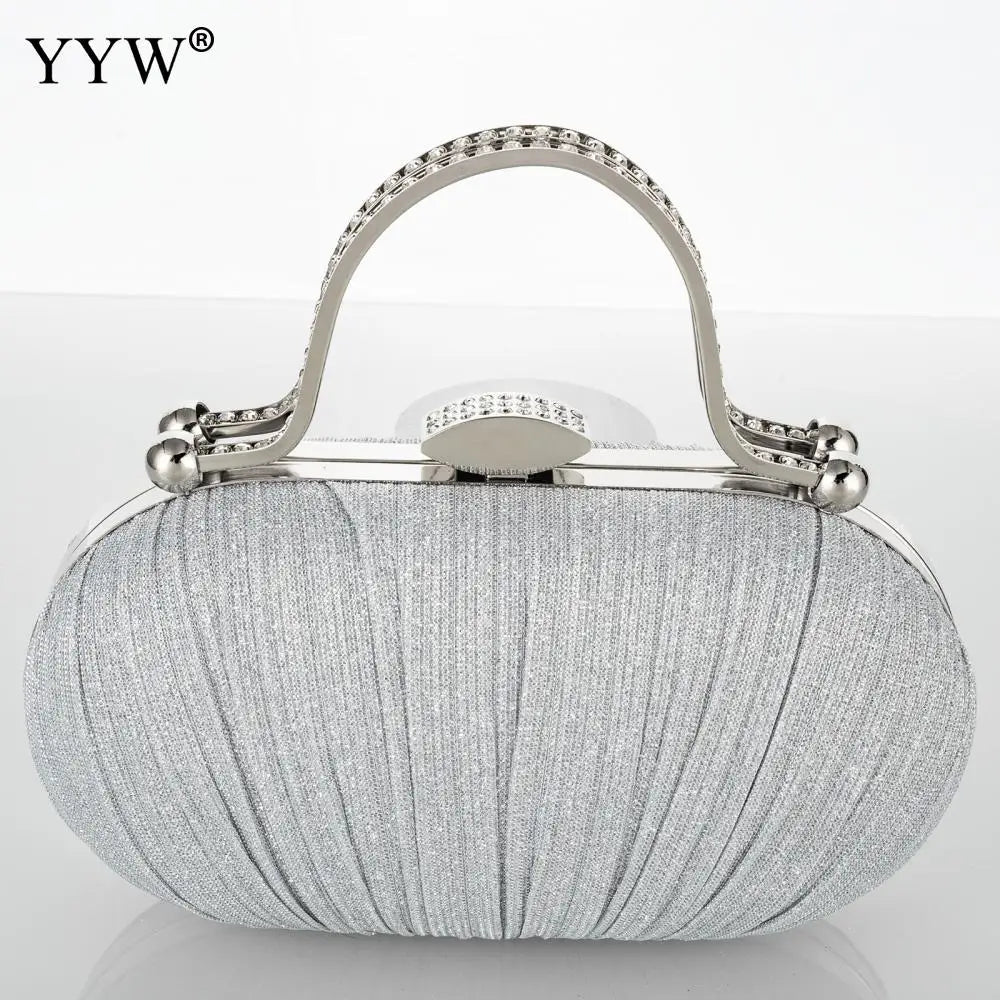 Fashion Diamond Top Handle Women Evening Handbag Clutch Bags Glitter Sequins Rhinestone Female Daily Purse for Wedding Prom