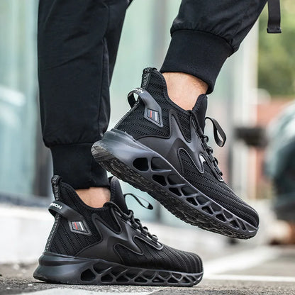 Safety Shoes Steel Toe Boots for Men Comfortable Work Shoes Anti shock Anti-Drop Work Sneakers Protective Boots