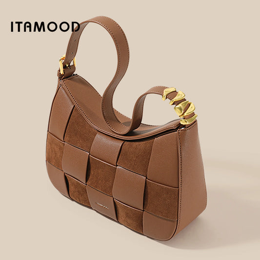 ITAMOOD Shoulder Bag for Women Elegant and Trendy Genuine Leather Handbag Large Capacity Lady Purse Vintage Valentine's Day Gift