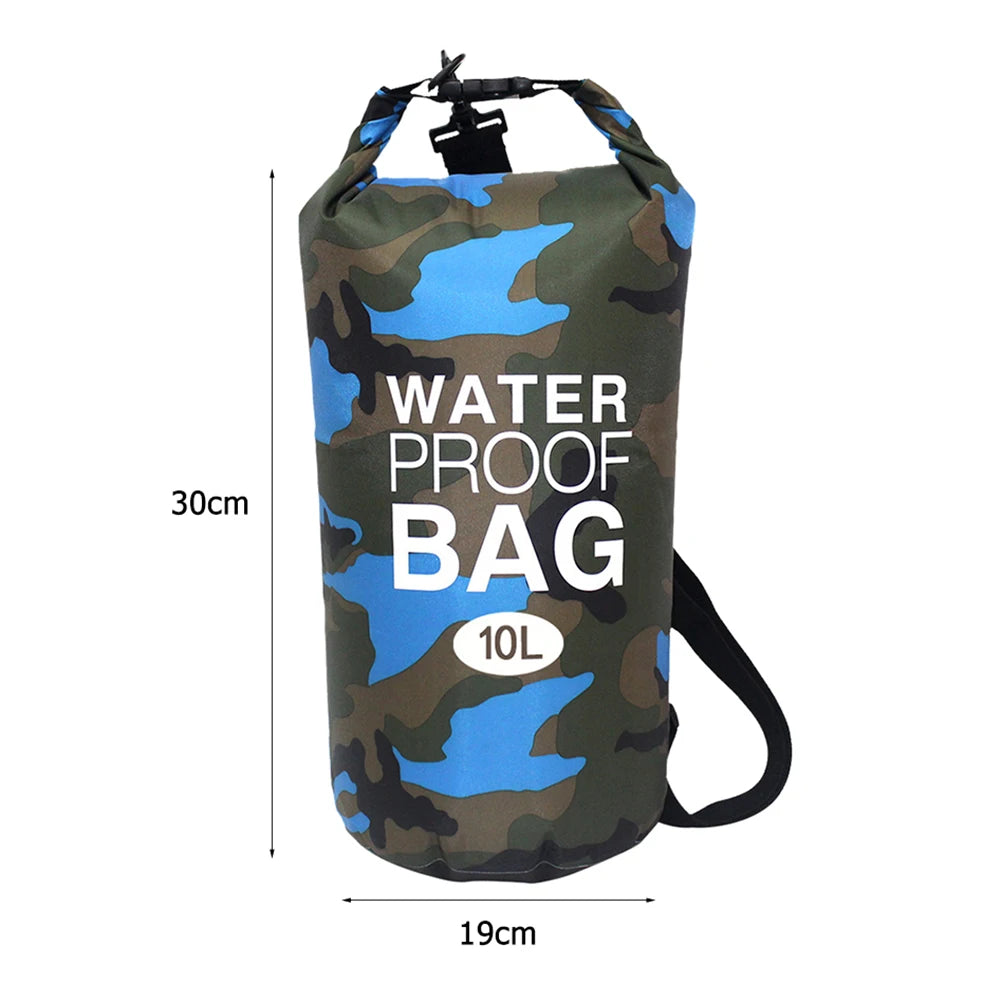 15-2L Swimming Waterproof Dry Bag Outdoor Floating Trekking Beach Backpack PVC Thickened Double-Layer Fabric IPX6 Waterproof Bag