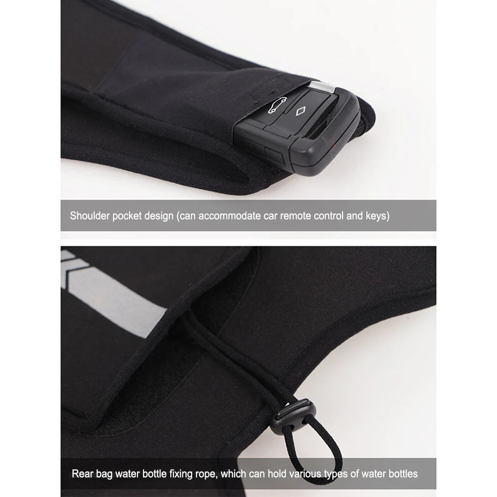 Sport Vest Phone Bag Reflective Cycling Backpack Multifunctional Sports Phone Chest Pack Lightweight for Outdoor Cycling Hiking
