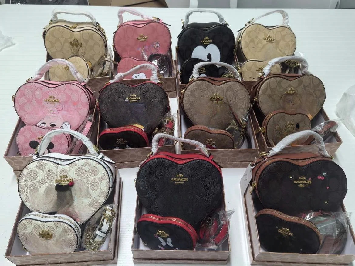 2024 European and American Style Unique Cartoon Mother-Daughter Heart-Shaped Crossbody Bag