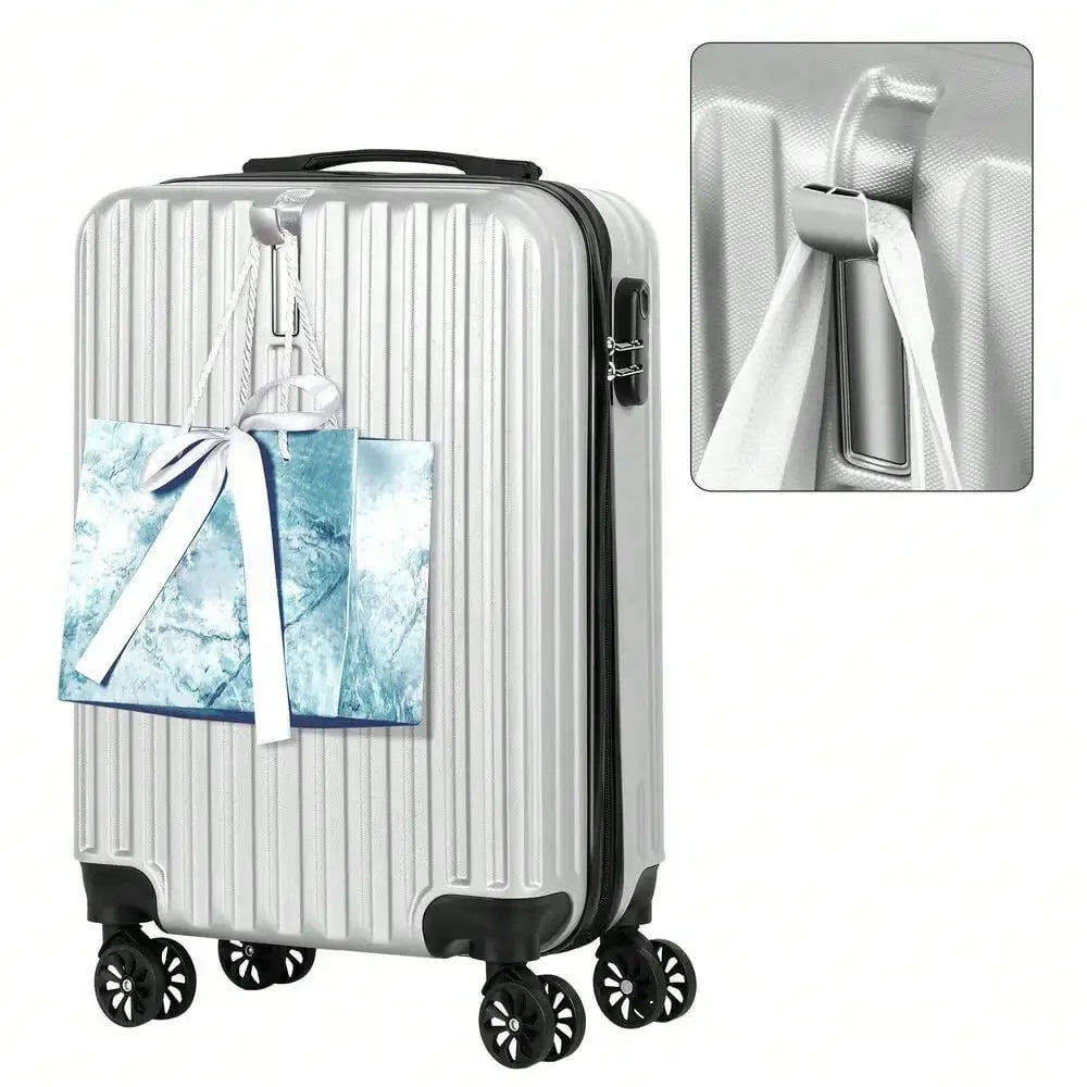 2-Piece Carry-On Luggage Set Hardside Suitcase Spinner W/ Cosmetic Bag (14"+20")