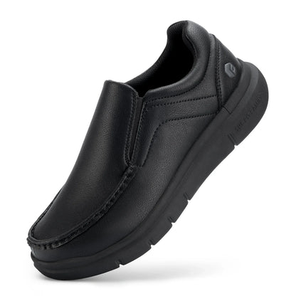 Men'S Slip-On Casual Business Shoes Leather Shoe Wide Width 2E Lightweight For Swollen Feet With Arch Support Pain Relief