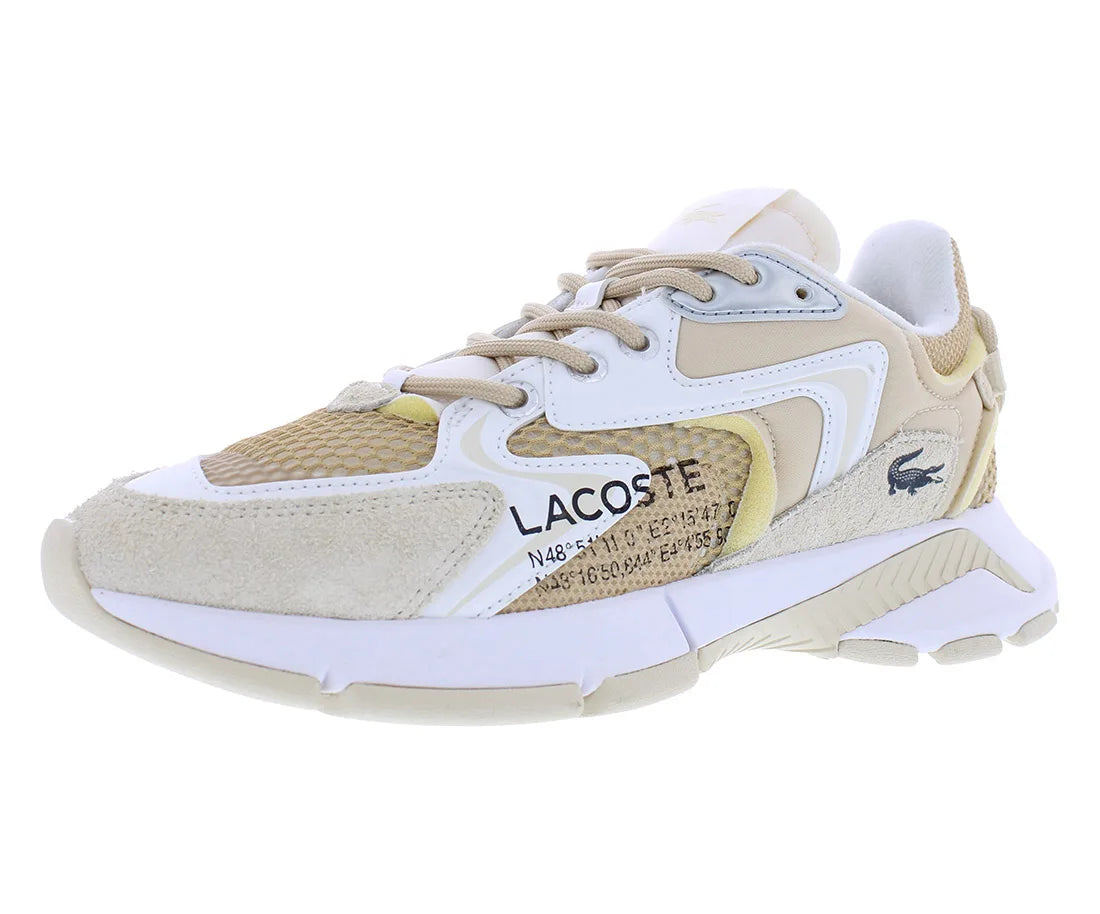 Lacoste L003 Neo Womens Shoes Size 8, Color: Light Tan/White