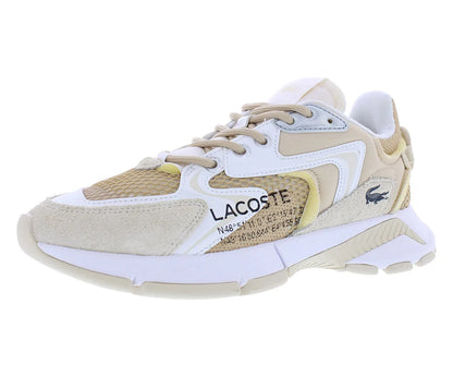 Lacoste L003 Neo Womens Shoes Size 8, Color: Light Tan/White