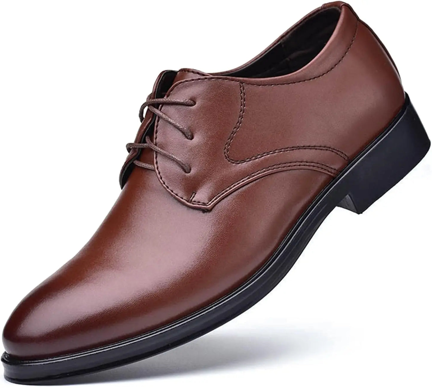 Men's Classic Matte Upper Oxfords Business Formal Lace Up Leather Lace Up Dress Shoes for Men