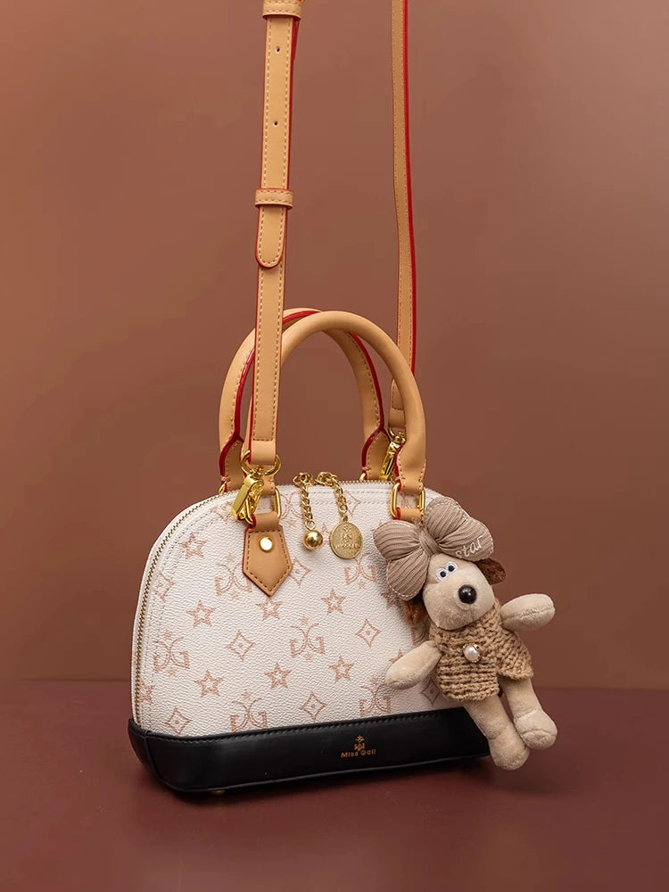 Custom 1:1 Fashion Luxury Brand Women Shoulder Bag High Quality Patent Leather Shell bag Armpit Bag Solid Color Women's Handbag
