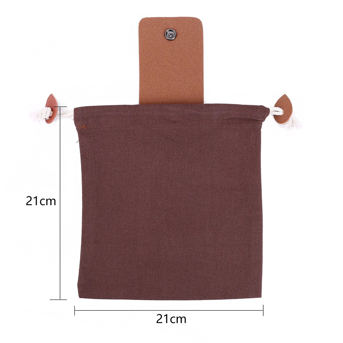 2pcs PU Leather Canvas Foraging Pouch Versatile Outdoor Hunting Fanny Pack for Dog Training Orchard Picking Bag