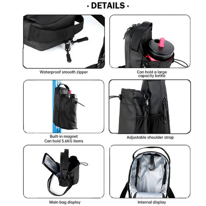 Magnetic Water Bottle Bag Sling Bag Crossbody Water Bottle Pouch Phone Holder Water Bottle Carrier Bag for Men Women