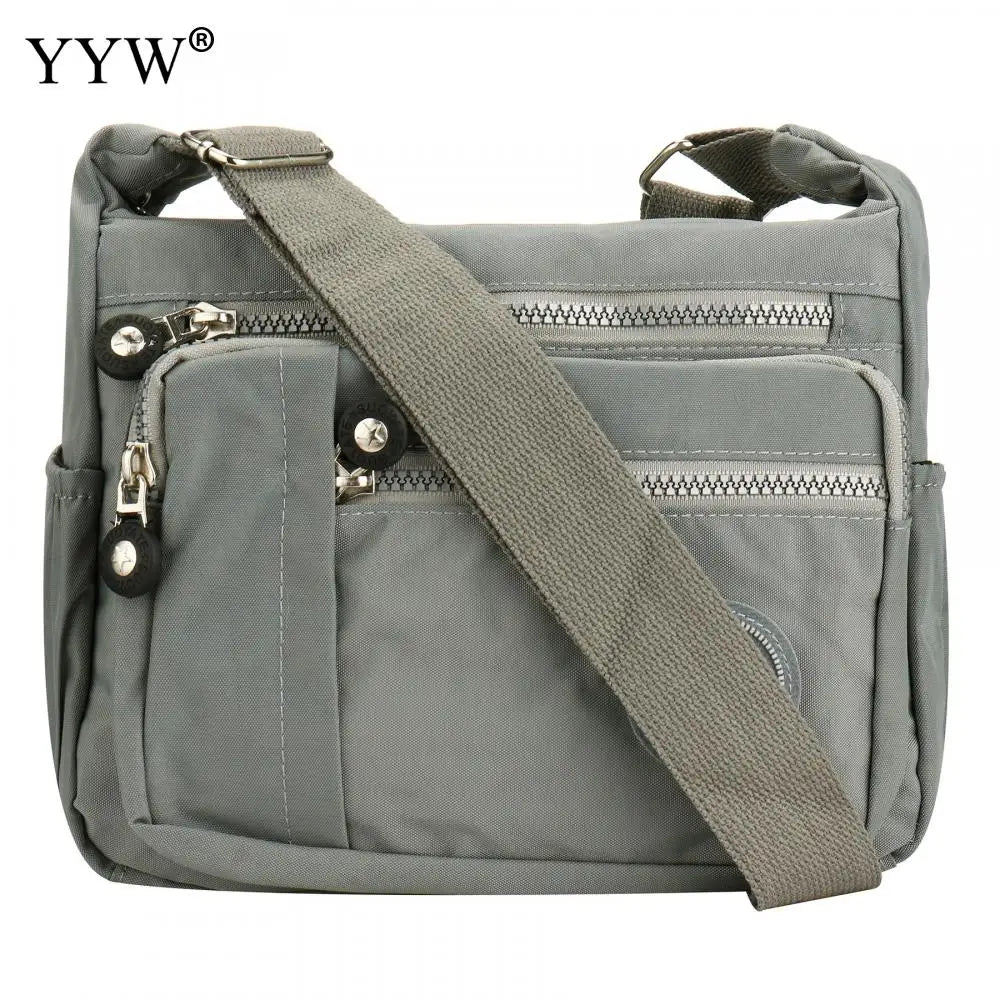 Womens Multi Pocket Casual Crossbody Bag Travel Bag Messenger Handbag For Shopping Hiking Daily Use Nylon Shoulder Bags Pouch