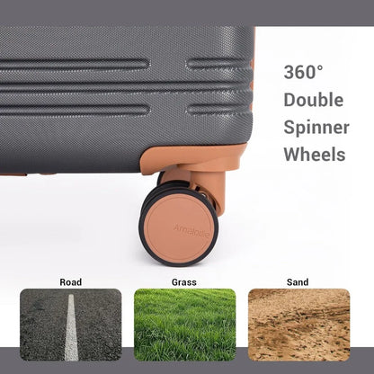 Luggage Sets 3 Piece,Suitcases with Double Spinner Wheels and TSA Lock,Hardcase 3 set Luggage with Travel Duffle Bag,Carry On Lu